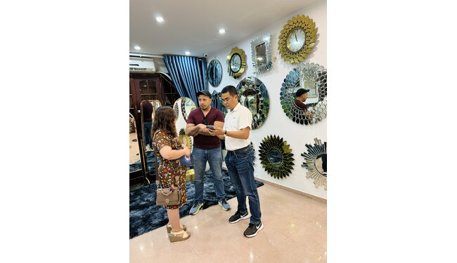 High-class furniture with mirrors