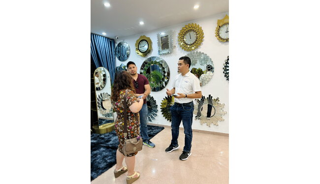 High-class furniture with mirrors