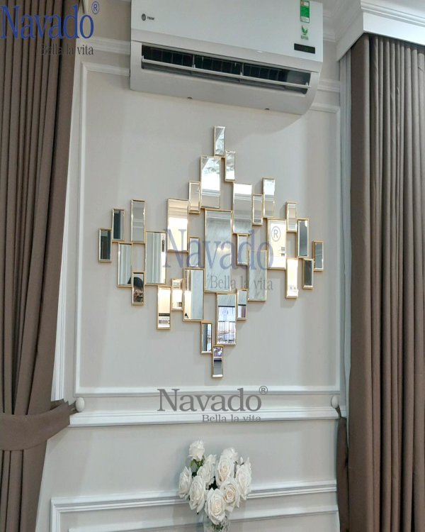 The luxury hanging wall living room mirror