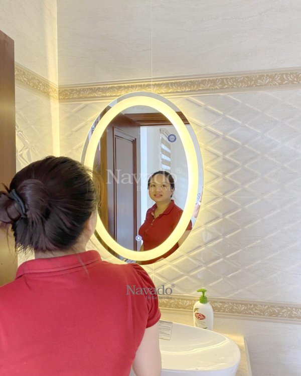 LED light bathroom mirror rectangular shape