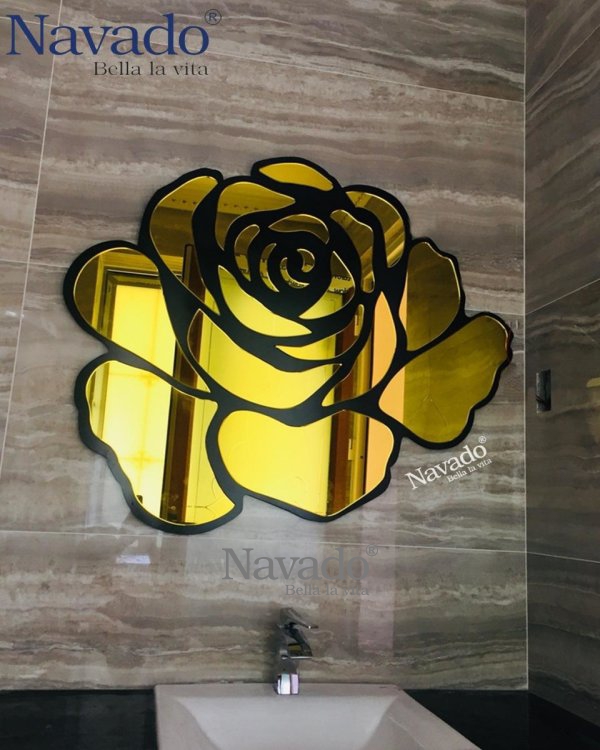 Rose shape hanging wall living room mirror