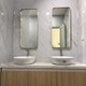 Mirror bathroom gold stainless steel rim
