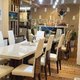 Decorative mirror mounted dining table wall