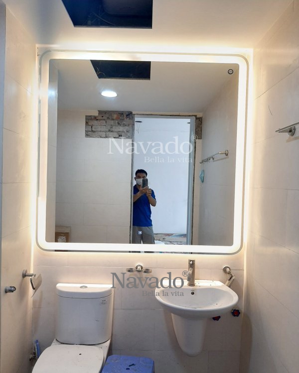 LED SQUARE MIRROR FOR BATHROOM MIRROR WITH LARGE SIZE