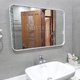 WITH LEATHER STRAP RECTANGLE BATHROOM MIRROR
