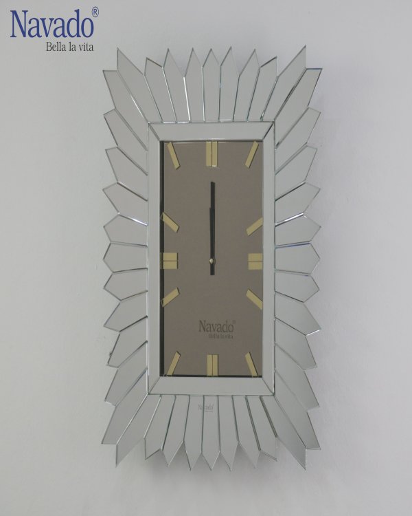 MIRROR CLOCK WITH ART DESIGN FOR DECOR ROOM