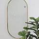 MODERN OVAL MIRROR WITH GOLD FRAME WALL DECOR HOUSE