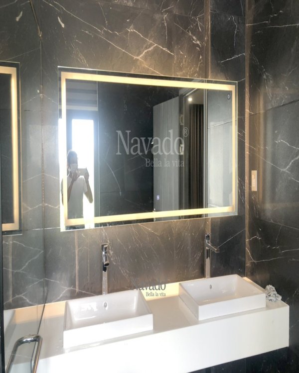 LED RECTANGLE MIRROR WITH LARGE SIZE