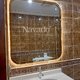 LUXURY LED SQUARE BATHROOM MIRROR WITH GOLD FRAME