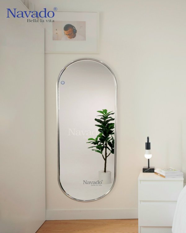 LUXURY FULL BODY MIRROR WITH SILVER FRAME