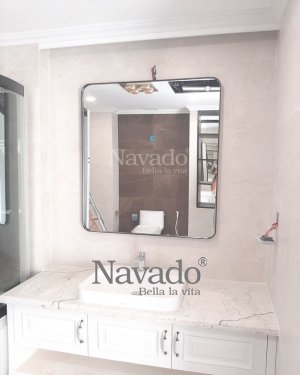 BIG SIZE RECTANGLE MIRROR WITH BLACK FRAME