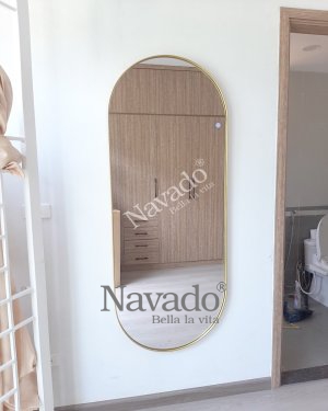 MODERN FULL BODY MIRROR WITH GOLD FRAME
