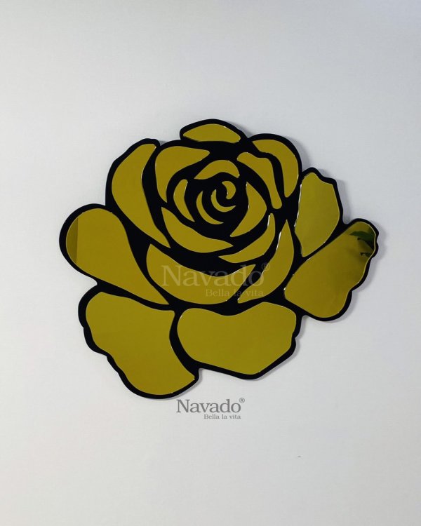 GOLD ROSE MIRROR FOR WALL LIVING ROOM