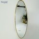 WALL SILVER FRAME WITH OVAL MIRROR