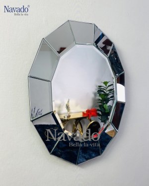 WALL OVAL MAKEUP MIROR WITH BLACK FRAME