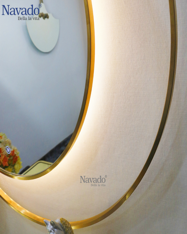 METAL FRAMED DOUBLE ROUND SHAPE MIRROR FOR BATHROOM