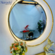 METAL FRAMED DOUBLE ROUND SHAPE MIRROR FOR BATHROOM