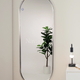 Large full-length wall-mounted mirror with silver frame