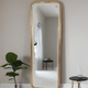 Large gold frame wall-mounted full-length mirror