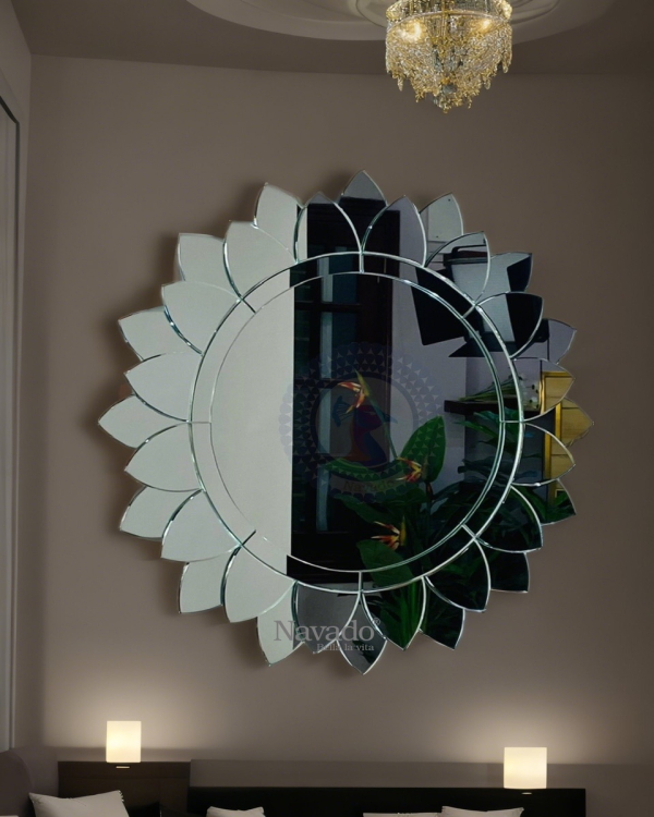 Sunflower wall art decorative mirror