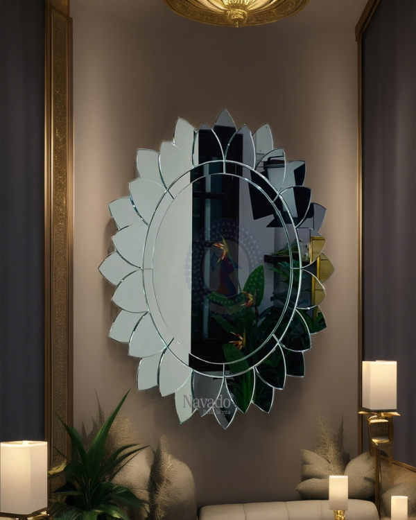 Sunflower wall art decorative mirror