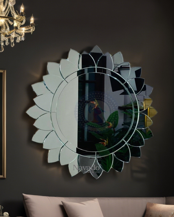 Sunflower wall art decorative mirror