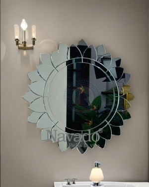 Sunflower wall art decorative mirror