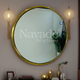 Decorative mirror model for living room wall with gold stainless steel frame