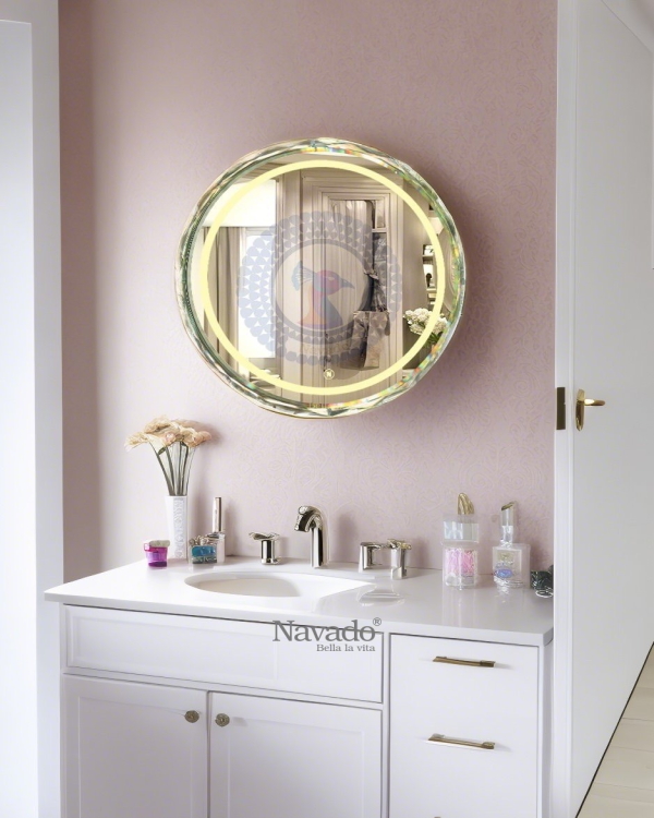 60cm crystal led makeup wall mirror