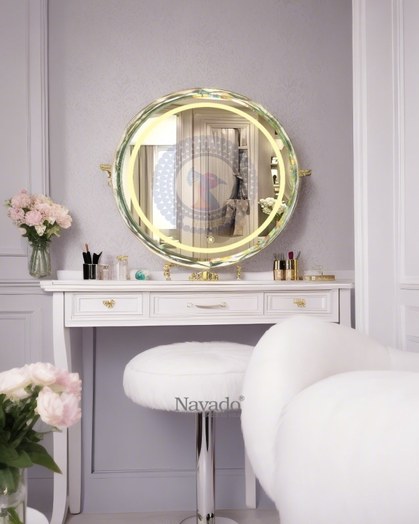 60cm crystal led makeup wall mirror