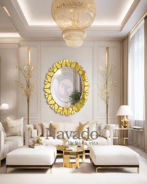 Hestia gold mirror wall art decoration mirror