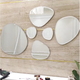 High-end living room wall decoration mirror model stone beach