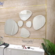 High-end living room wall decoration mirror model stone beach