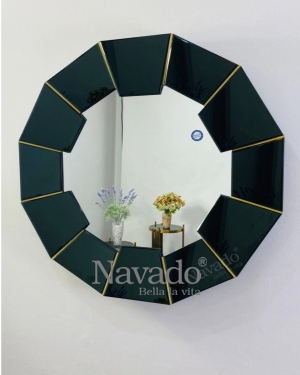 King Black Decorative Wall Mirror for Living Room