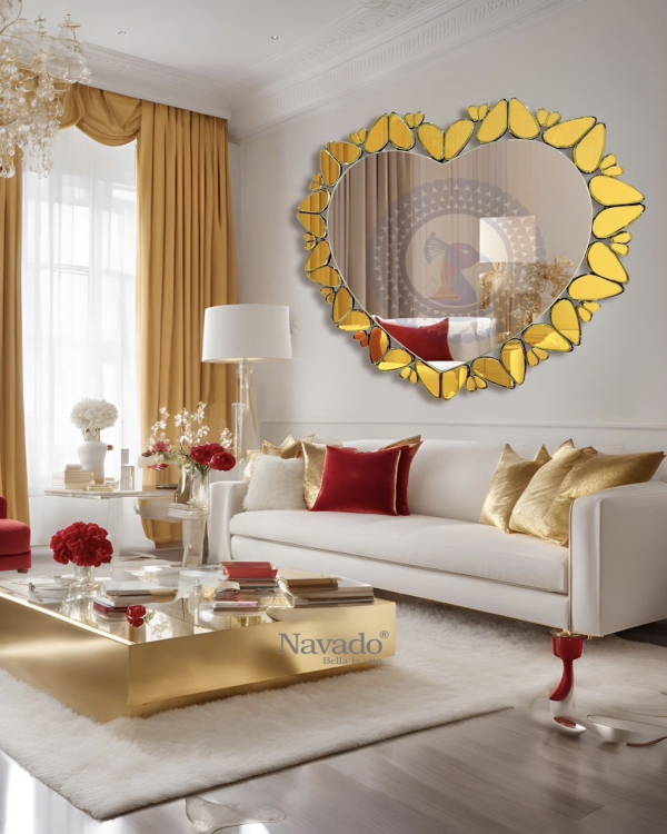 Gold heart NAV 2204-NT high-end living room interior decoration mirror