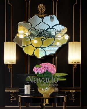 Rose NAV 2202 luxury living room wall decoration hand-polished mirror