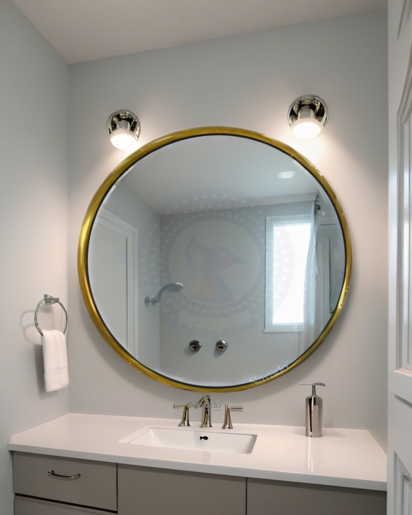 Round mirror frame for bathroom wall NAV 3101