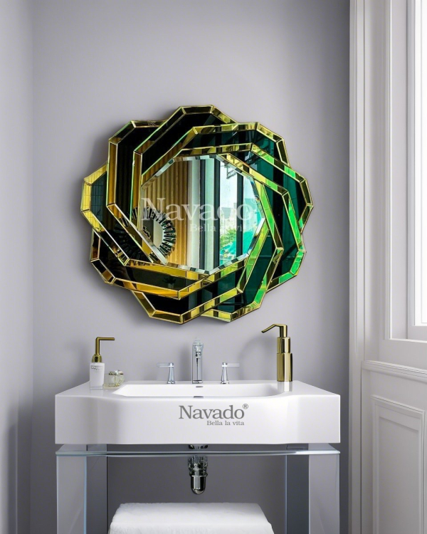 Round Artistic Mirror for Bathroom Decoration Spider NAV 2004 NT