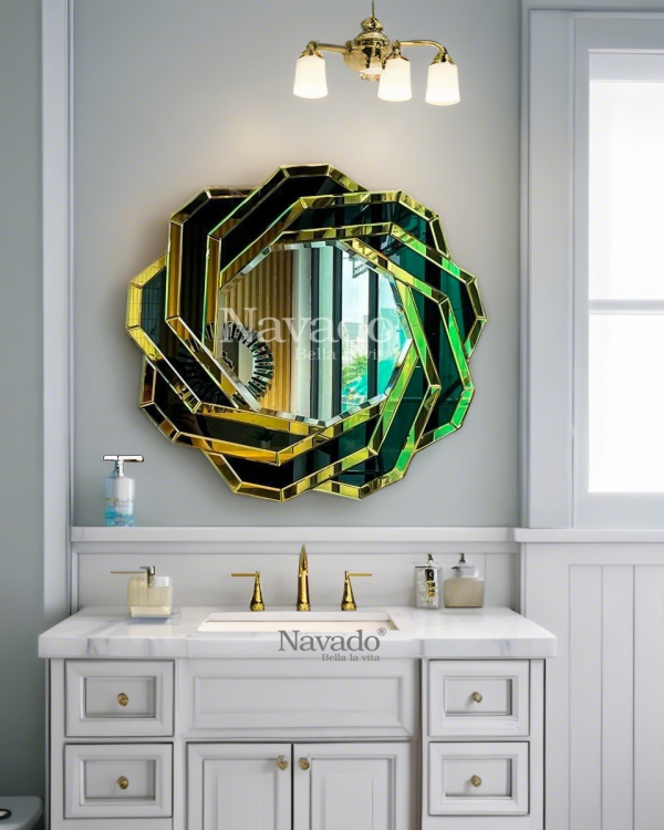 Round Artistic Mirror for Bathroom Decoration Spider NAV 2004 NT