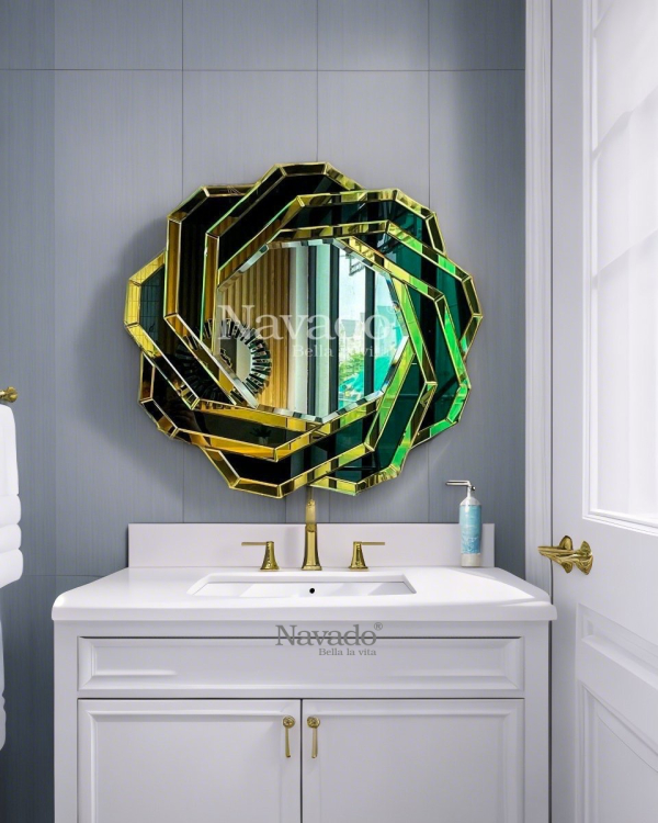 Round Artistic Mirror for Bathroom Decoration Spider NAV 2004 NT