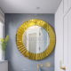 Round Gold Frame Art Bathroom Wall Mirror The Light NAV 2012D