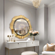 Gold frame round bathroom wall art mirror GERBER NAV 2008 