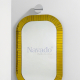 Gold framed rectangular bathroom mirror Montana NAV 2114 NT 