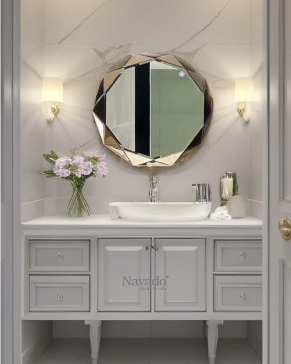 Bathroom wall decorative mirror Crystal NAV 2096D 