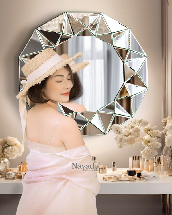 High-end decorative wall art round mirror Queen Bee NAV 2029 