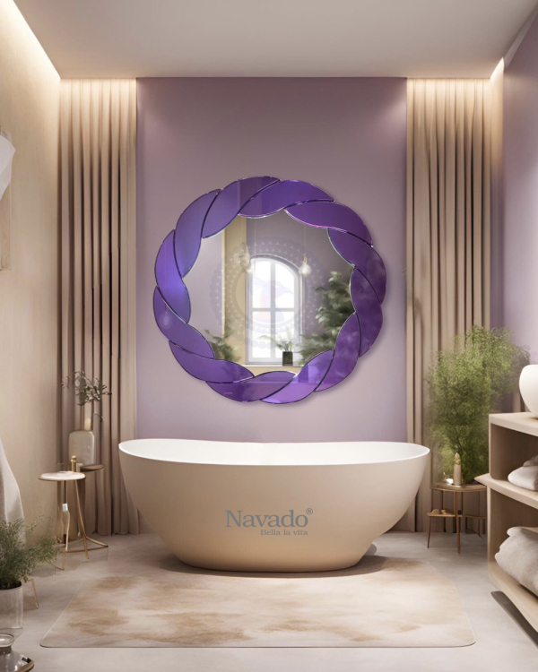 Round decorative wall art bathroom mirror Stella NAV 2038 