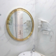 Gold stainless steel frame bathroom wall art mirror Model of NAV 611