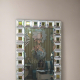 Artistic beaded bathroom wall mirror NAV2122 