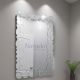 Bathroom wall mirror with NAV2121 art beaded frame