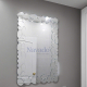 Bathroom wall mirror with NAV2121 art beaded frame